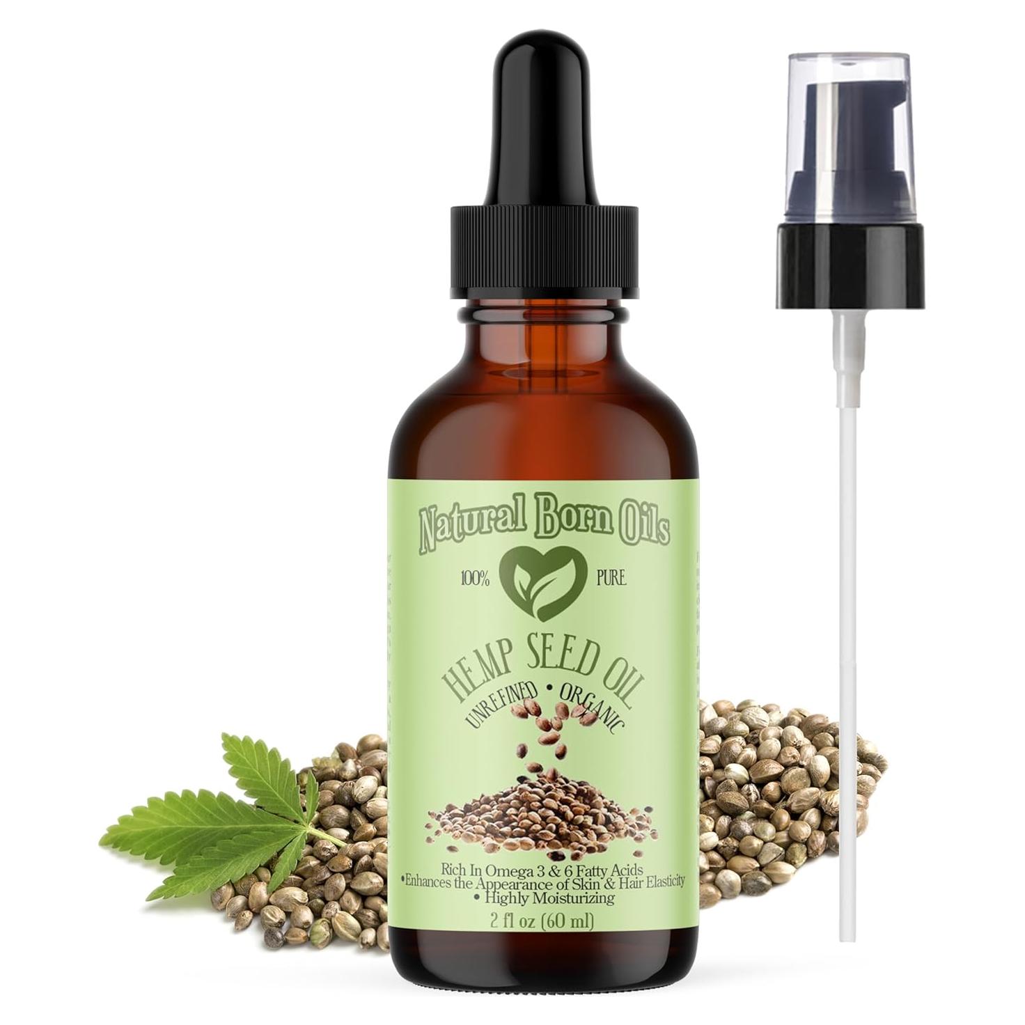 Aceite de Semilla de Cañamo Natural Born Oils 60ml Orgánico Prensado en Frío