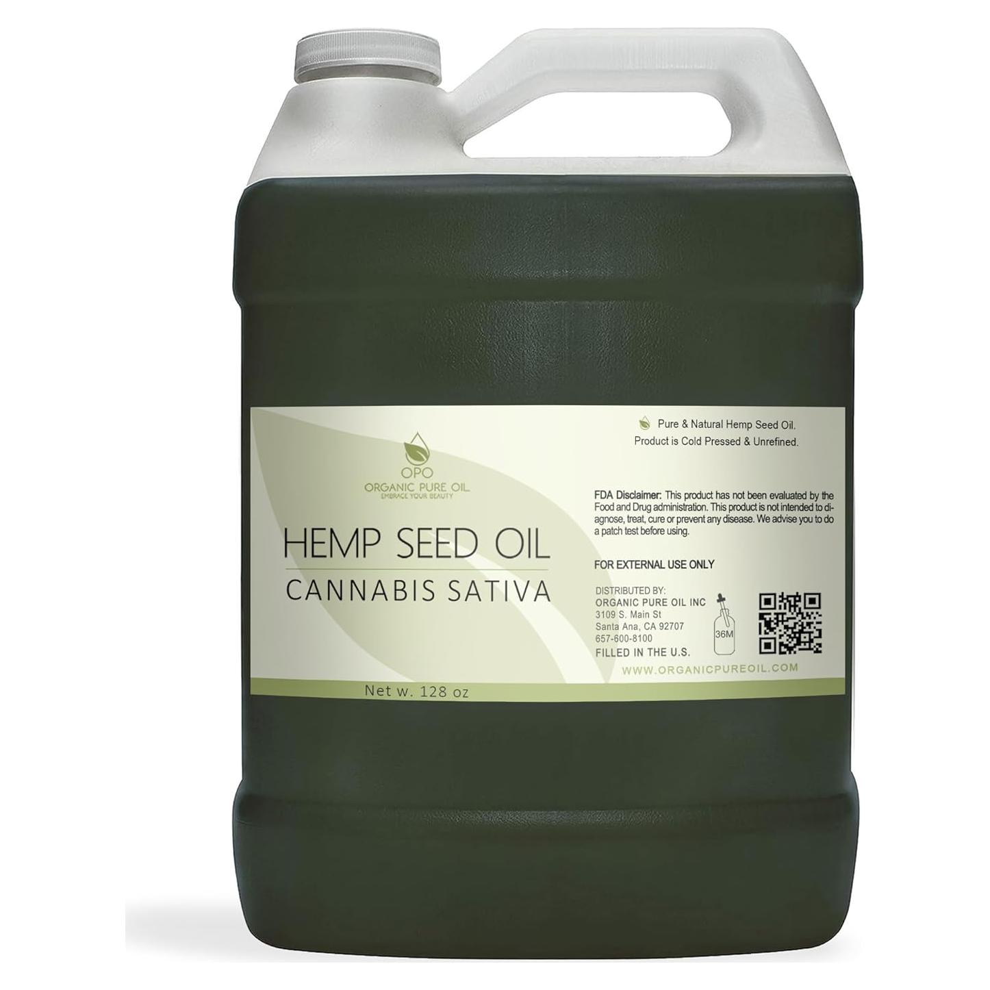 Aceite de Semilla de Cañamo Organic Pure Oil 3.78L Prensado en Frío