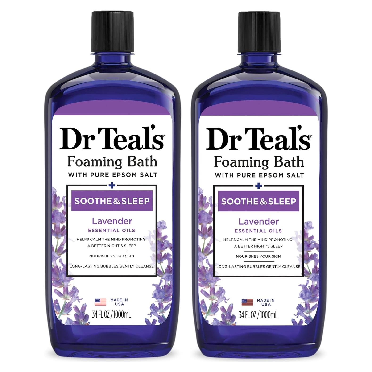 Baño Espumoso Dr Teal 1008 ml x2 Calma y Sueño Lavanda