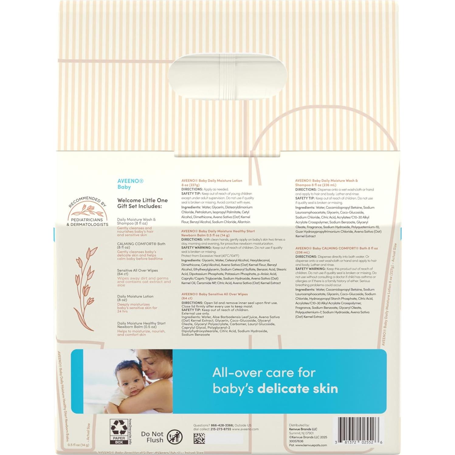Set de Cuidado de Piel para Bebés Aveeno - 5 Productos Esenciales