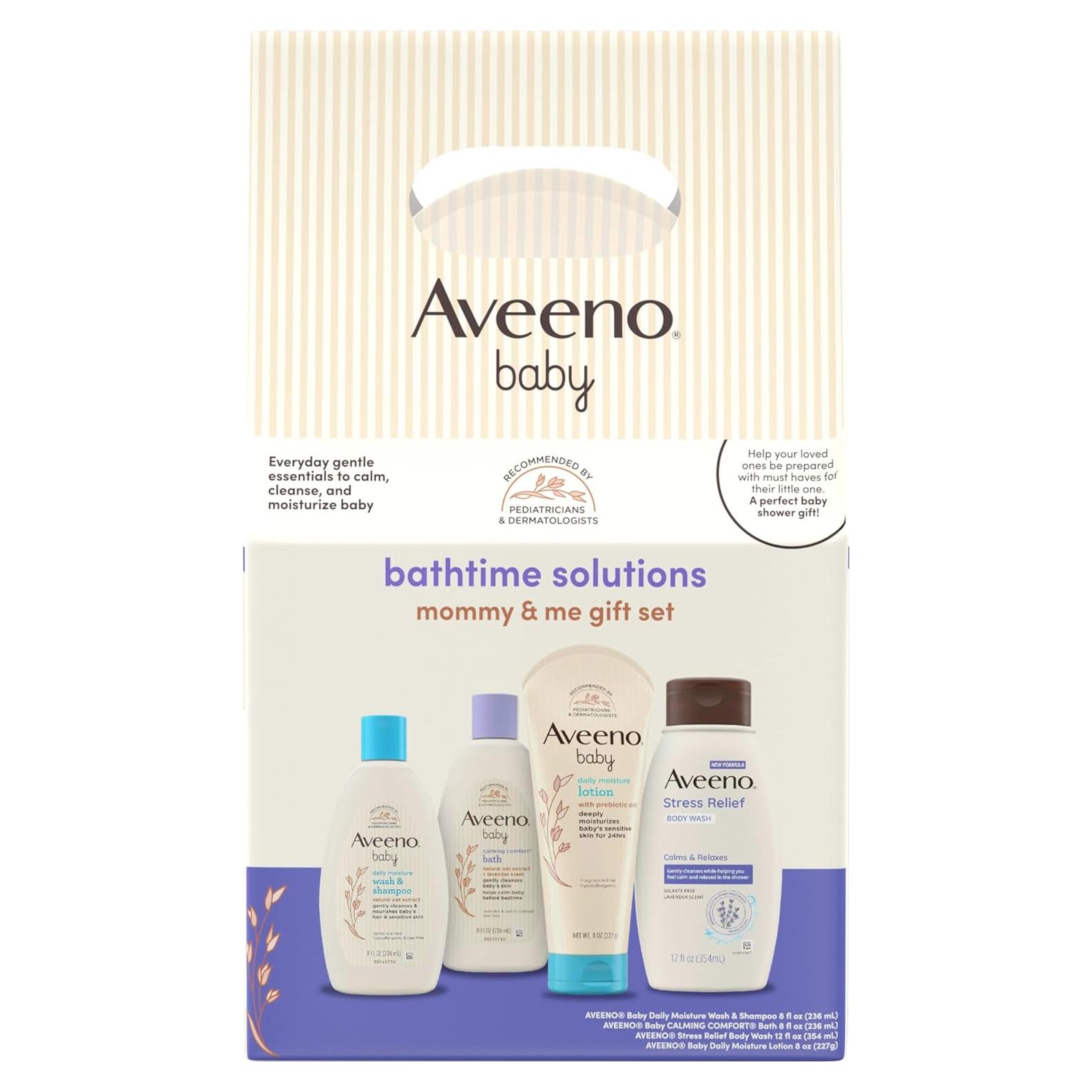 Set de Regalo Aveeno Baby Mamá y Yo - 4 Piezas para Baño