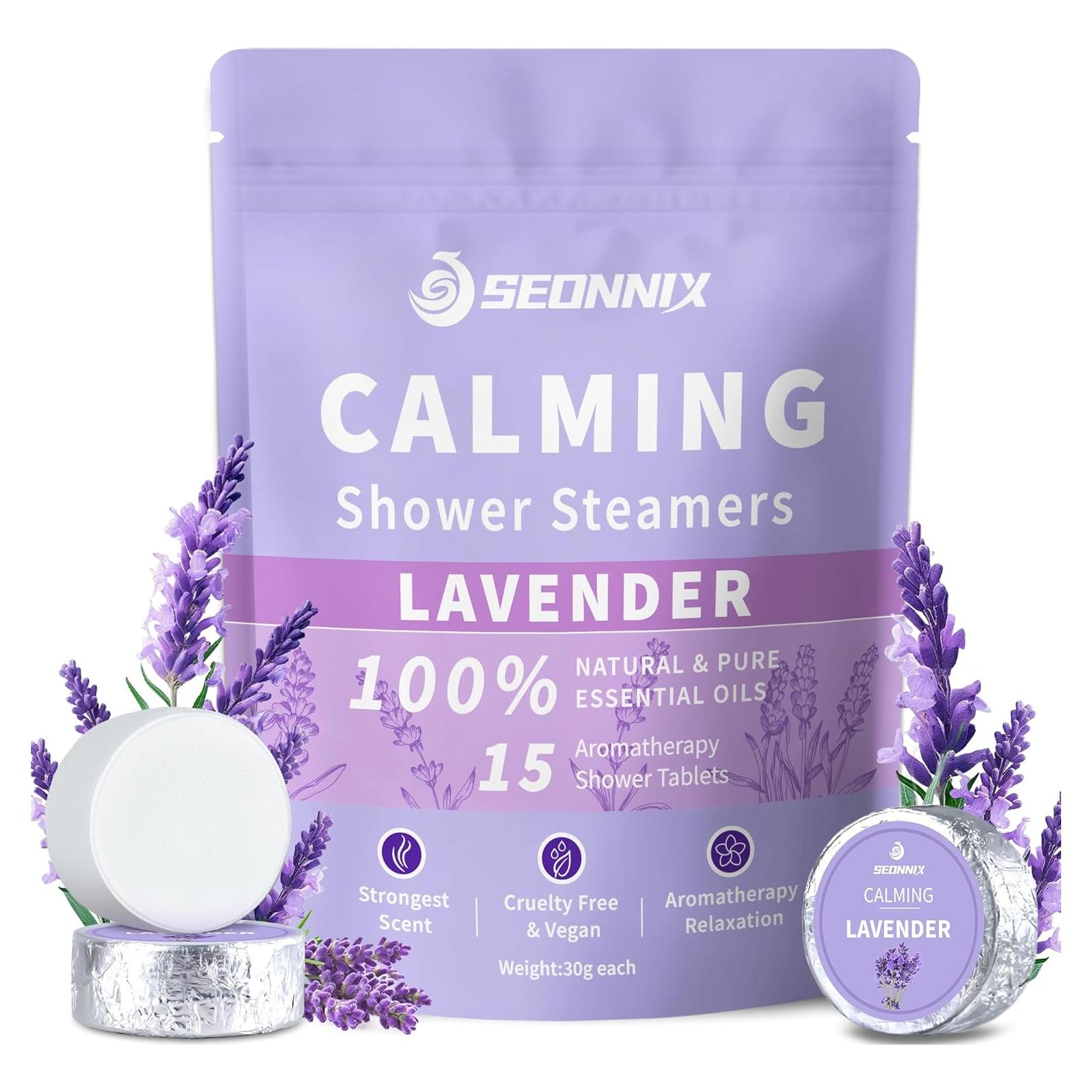 Bombas de Ducha Aromaterapia SEONNIX 15 Piezas Lavanda