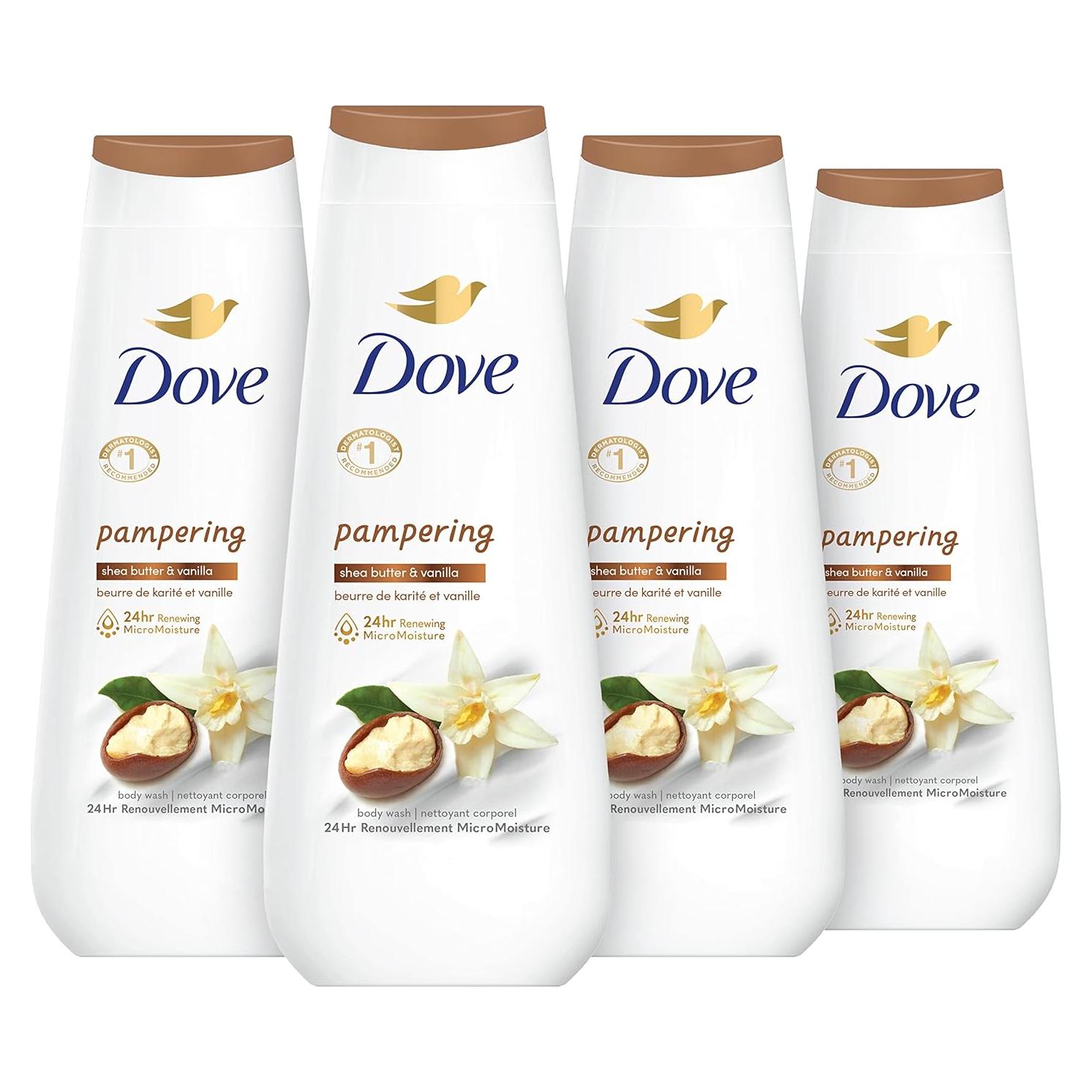 Gel de Baño Dove Manteca de Karité y Vainilla 591 ml Pack 4