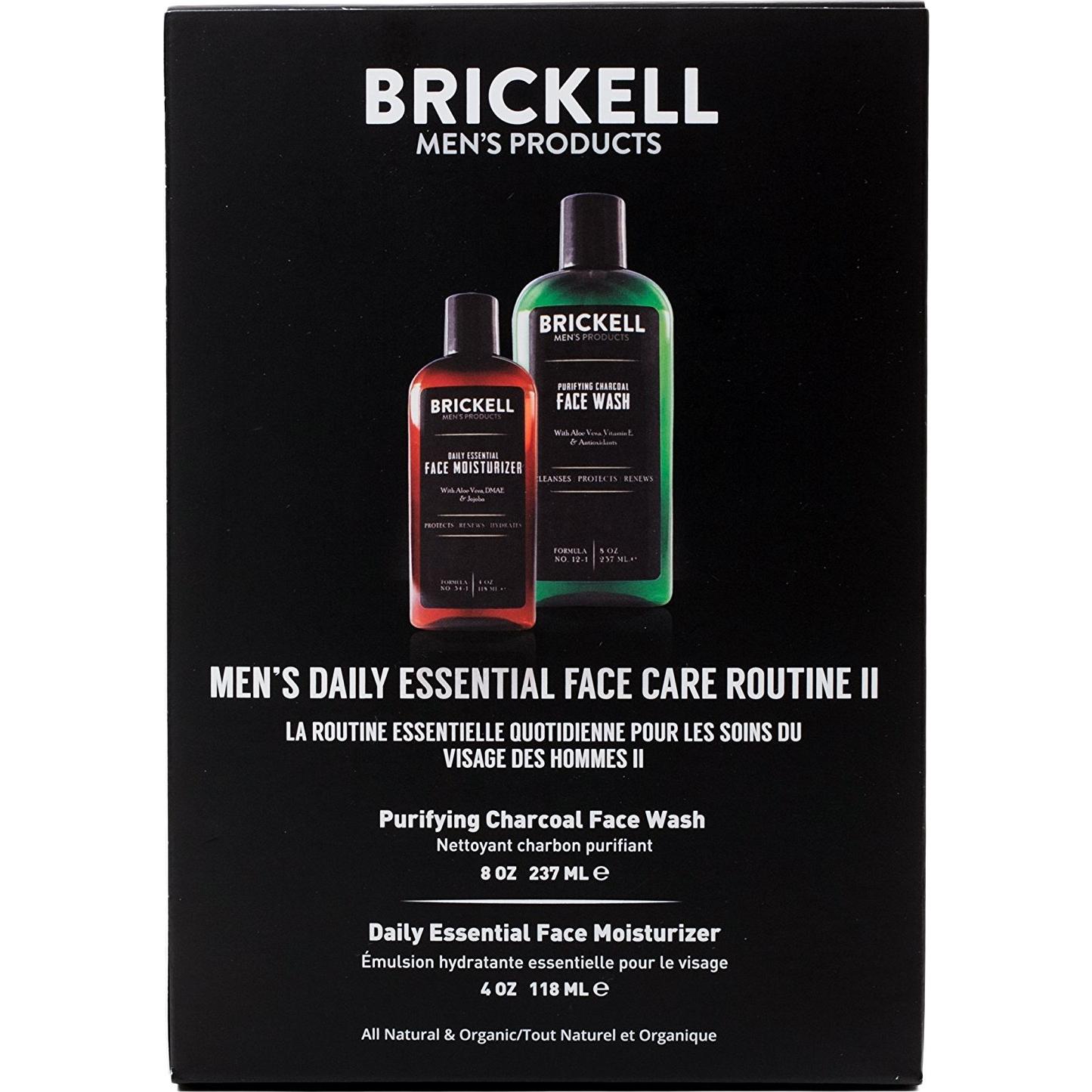 Set de Cuidado Facial para Hombres Brickell - Limpiador y Hidratante