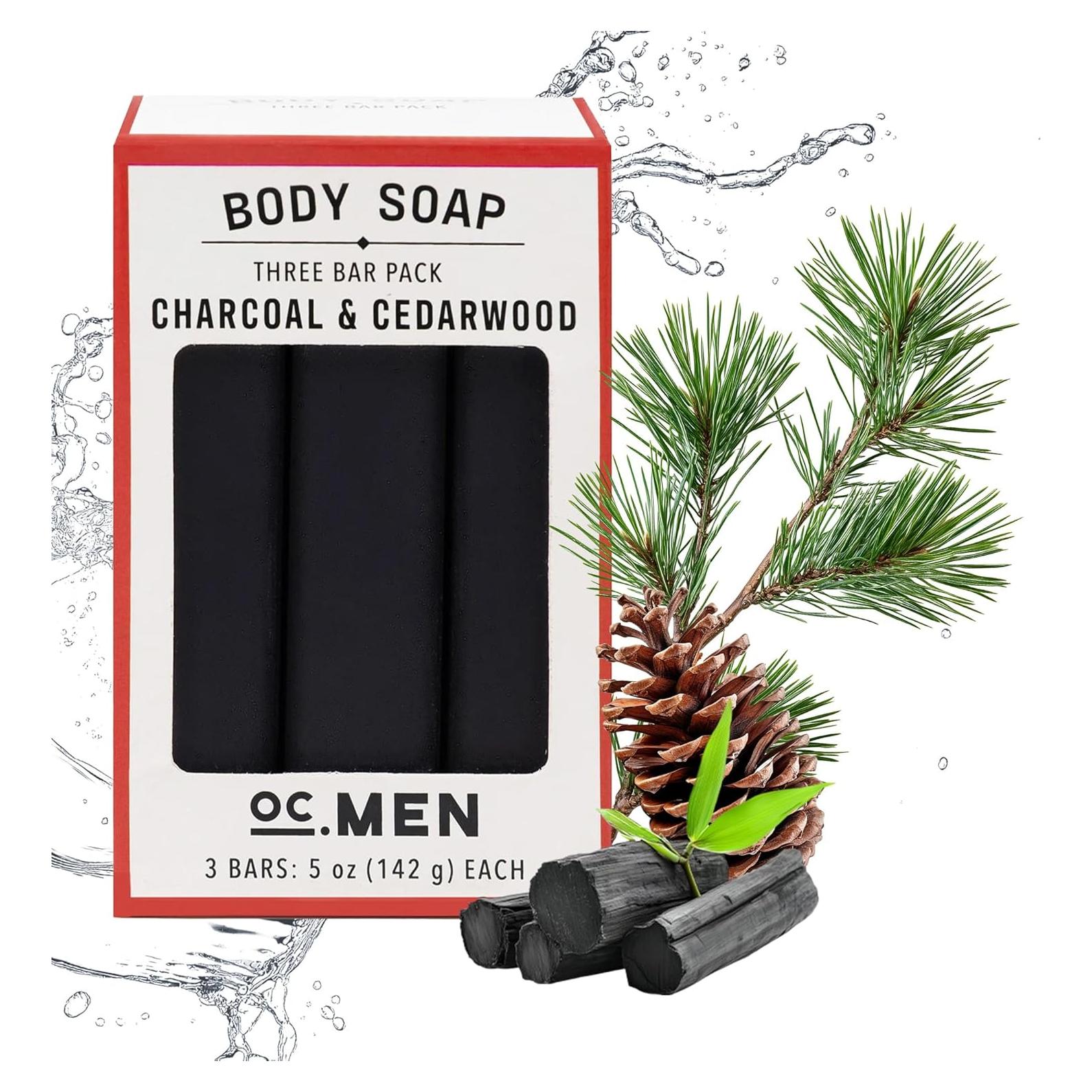 Jabón de Barra Olivia Care Carbón Activado y Cedro 3x141.75g