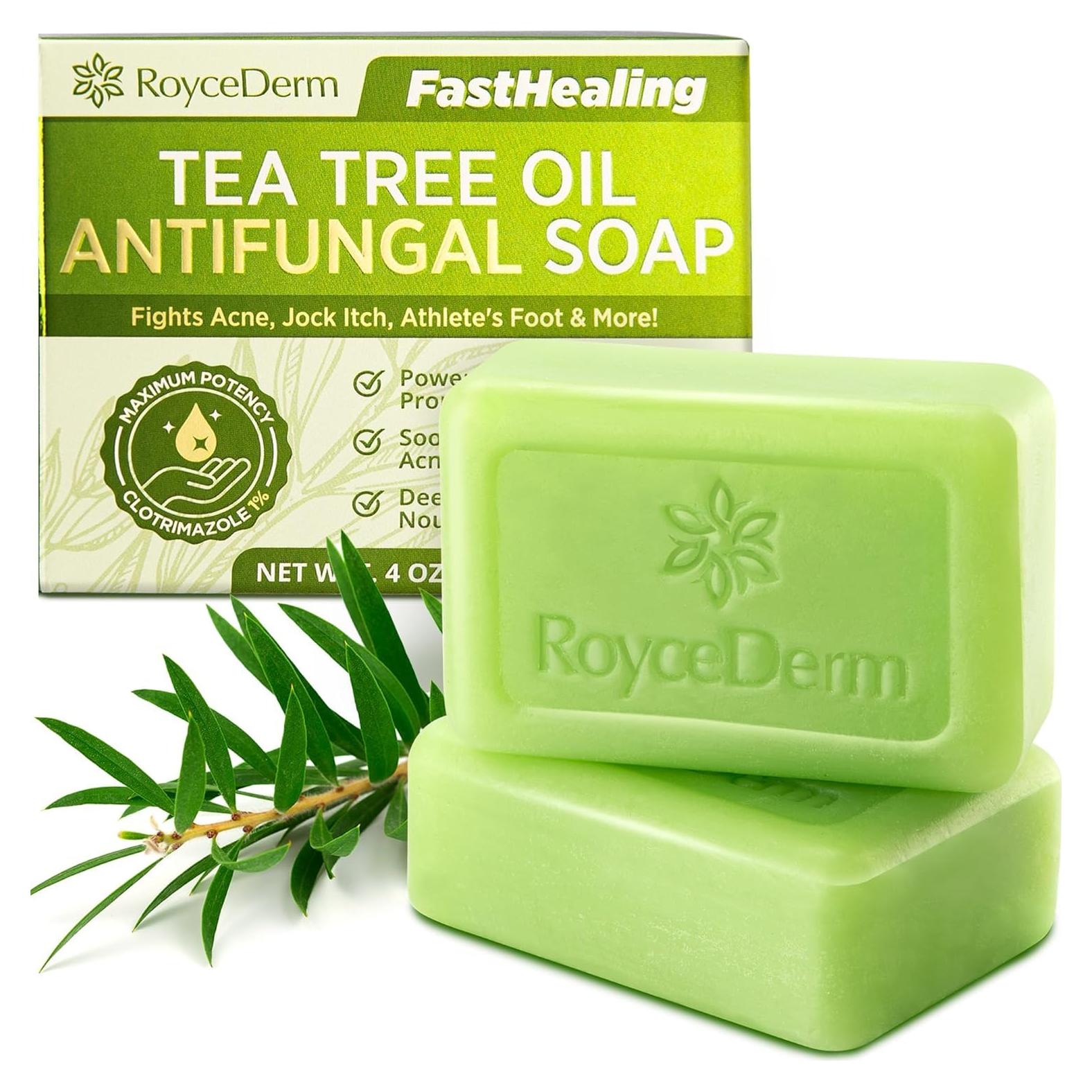 Jabón Antifúngico Antibacteriano Roycederm 226g Tea Tree