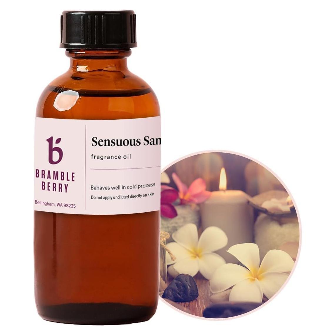 Aceite de Fragancia Sándalo Sensual Bramble Berry 59 ml - Vegano