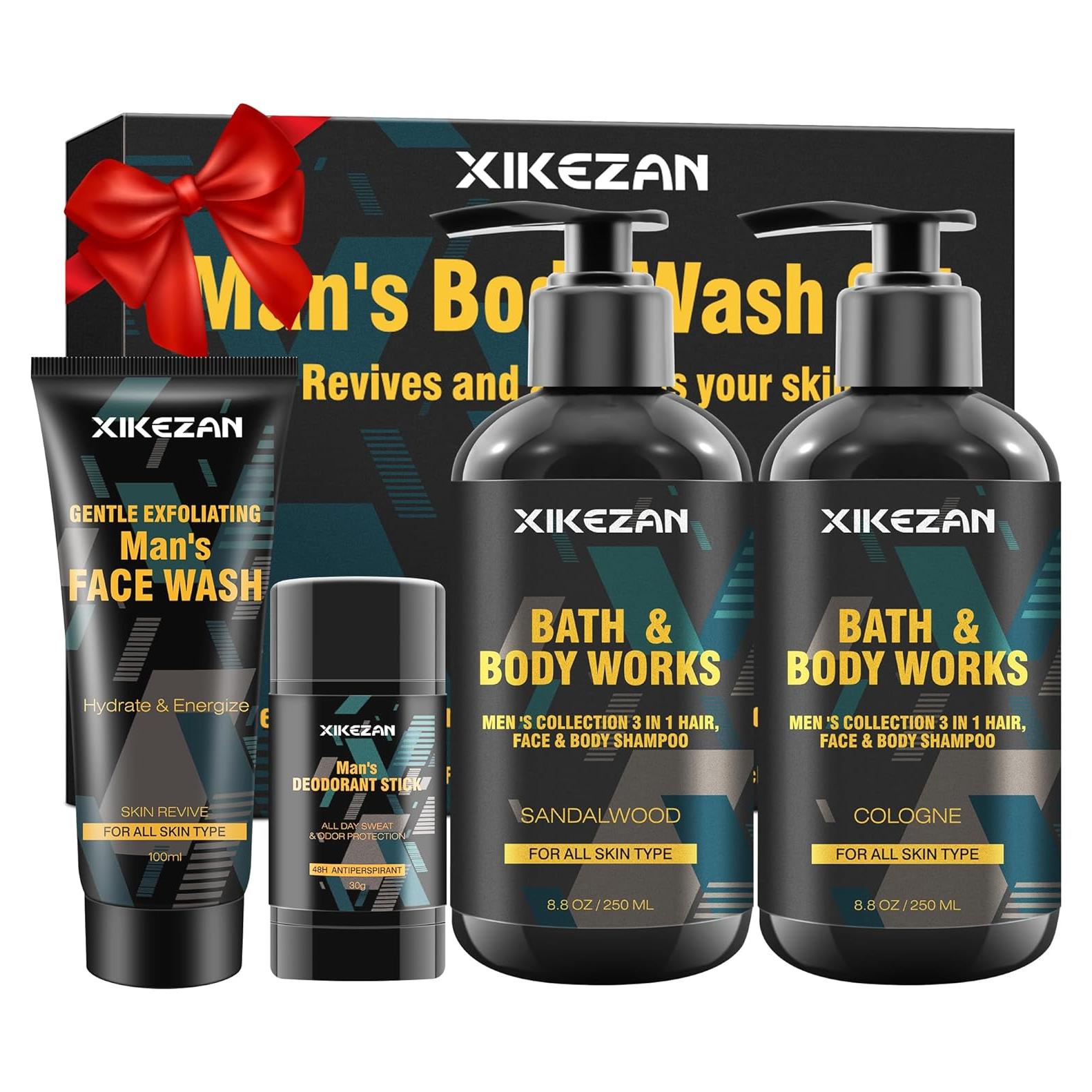 Set de Regalo de Gel de Ducha 3 en 1 XIKEZAN para Hombres