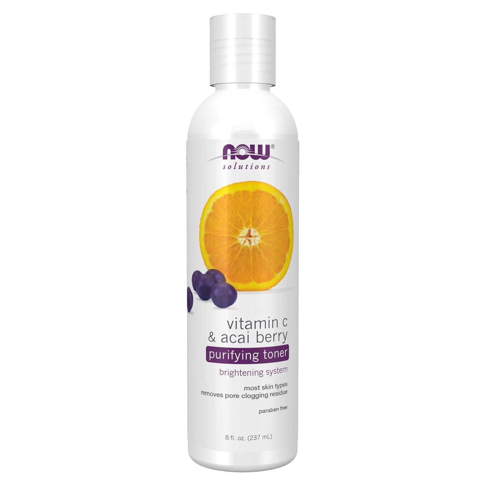 Tónico Purificante NOW de Vitamina C y Baya de Acai 240ml