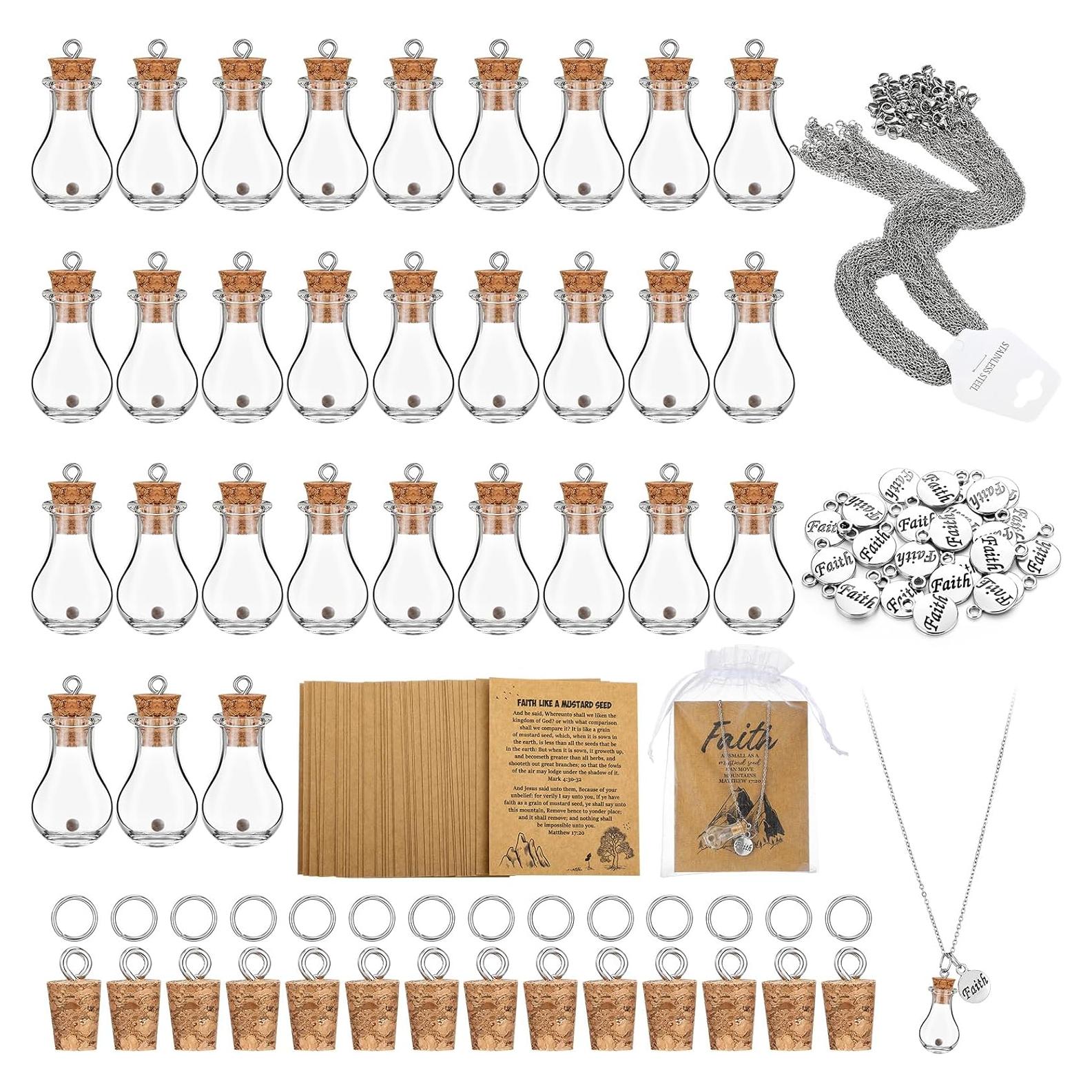 Collar de Semilla de Mostaza DIY Teenyyou - 30 Piezas con Botellas