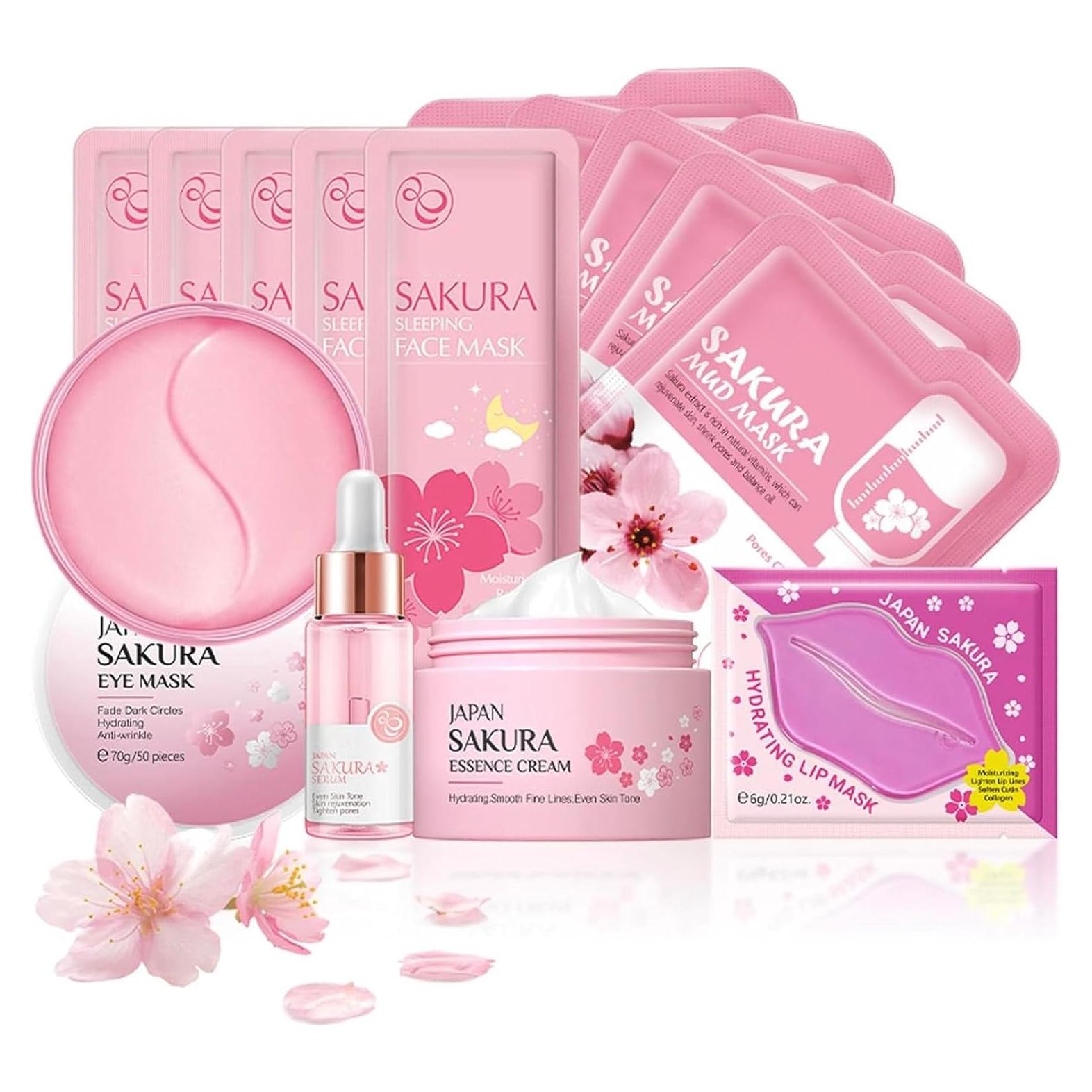 Kit de Cuidado de la Piel Sakura LAIKME - 14 Piezas Hidratantes