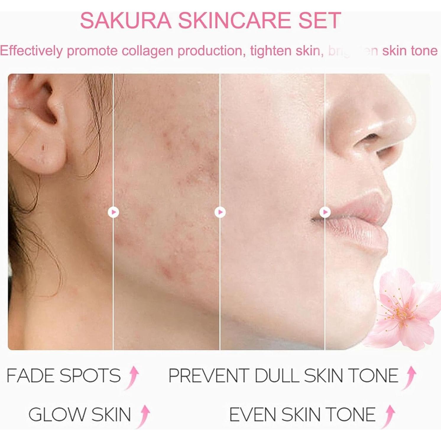 Kit de Cuidado de la Piel Sakura LAIKME - 14 Piezas Hidratantes