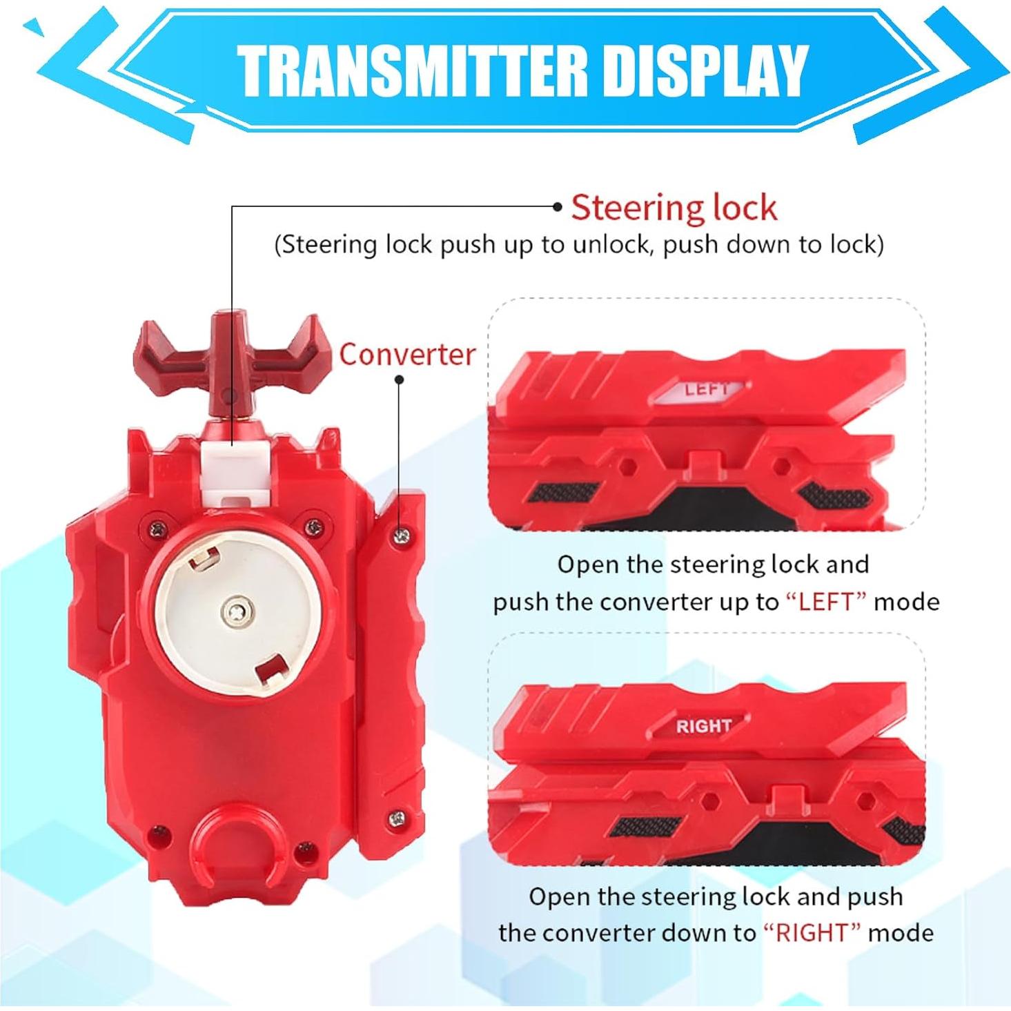 Conjunto Cuchillas Turbo Gyro Burst Wotean 4D con Lanzador