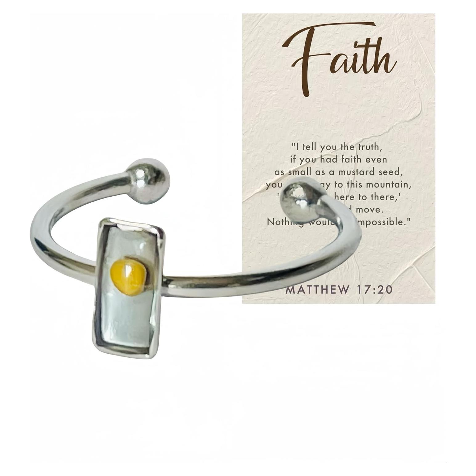 Collar de Semilla de Mostaza WEAR NATURE, Acero Inoxidable, 50cm