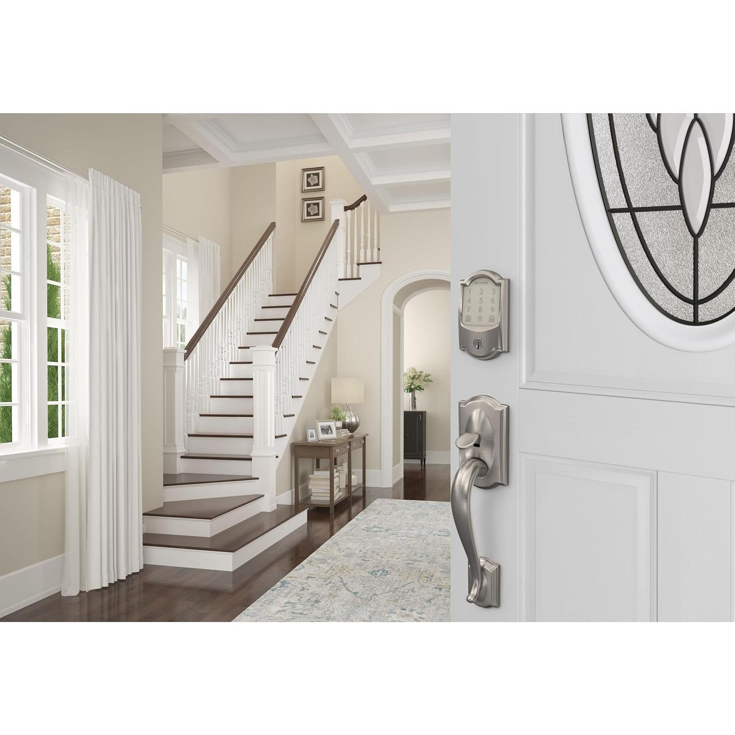 Cerradura Inteligente Wi-Fi SCHLAGE Encode Camelot Níquel Satinado