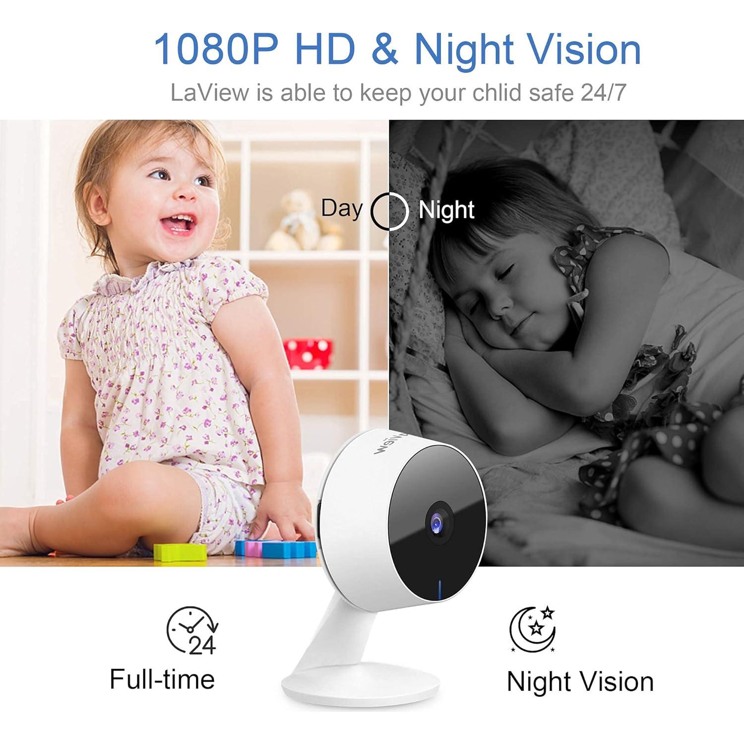 Cámara de Seguridad LaView 4pcs 1080P Wi-Fi Interior