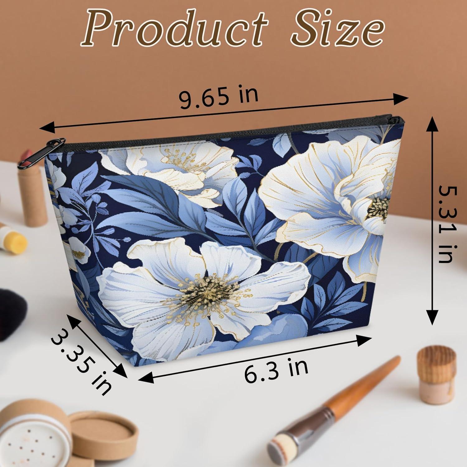 Bolsa de Maquillaje Pequeña Floral Peonía 24.5x8.5x13.5 cm