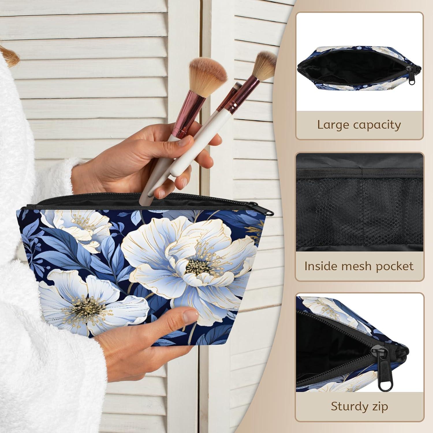 Bolsa de Maquillaje Pequeña Floral Peonía 24.5x8.5x13.5 cm