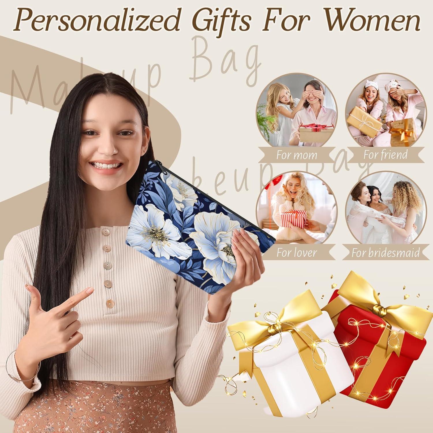 Bolsa de Maquillaje Pequeña Floral Peonía 24.5x8.5x13.5 cm