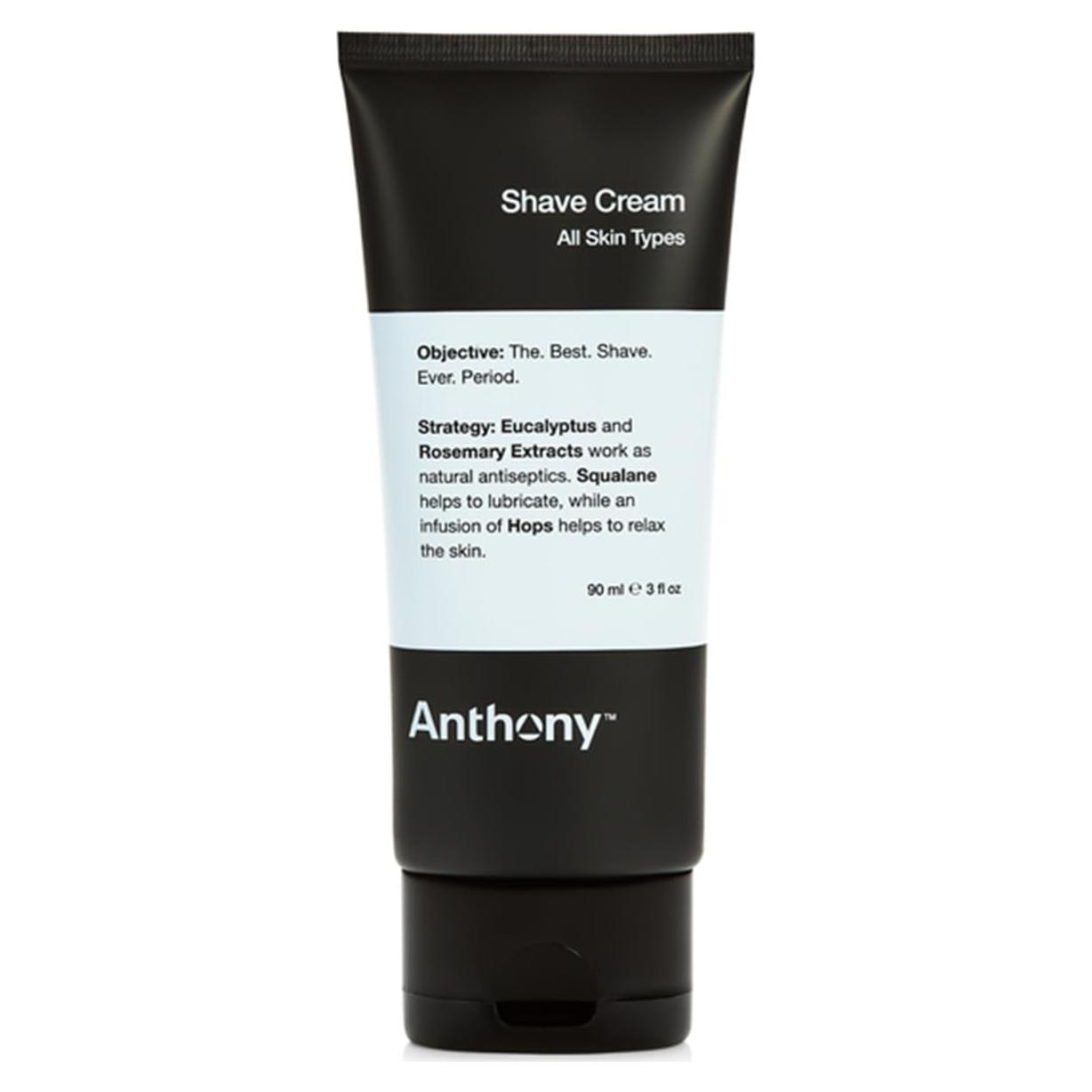 Crema de Afeitar Anthony 89 ml para Piel Sensible - Eucalipto y Menta
