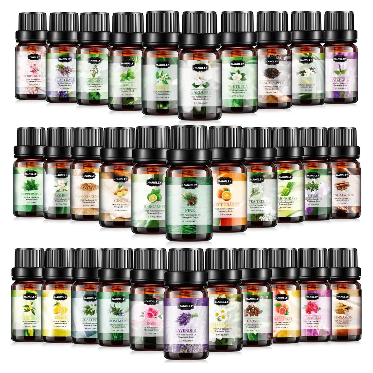 Juego de 32 Aceites Esenciales 5ml - Aromaterapia Hanolly