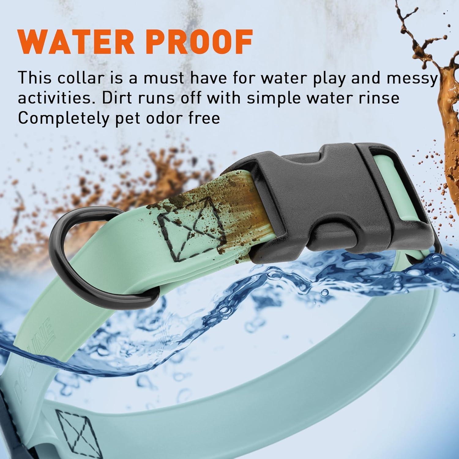 Collar de Perro Impermeable Dogline Biothane 1.59 cm Verde