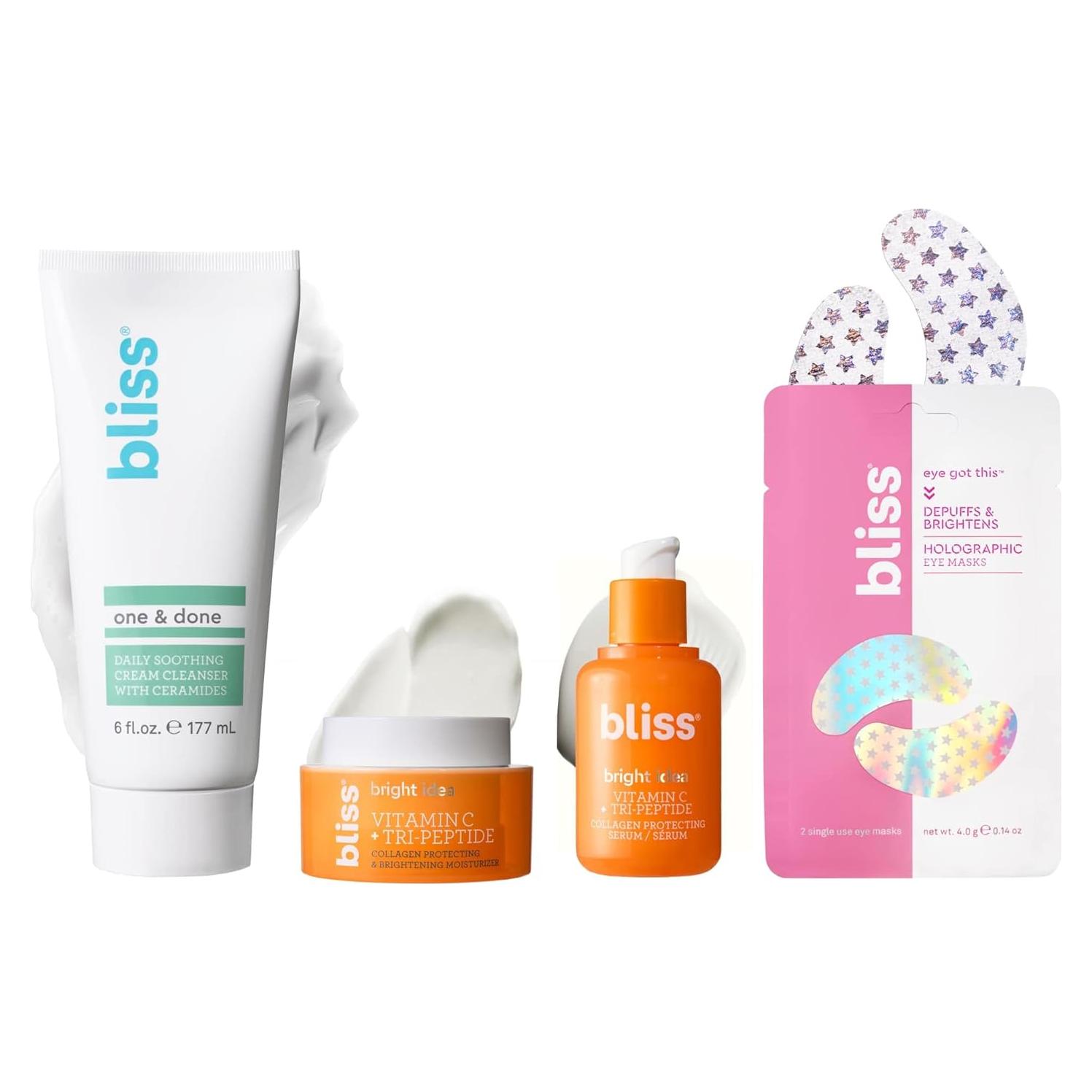 Kit de Cuidado de Piel Bliss para Millennials Mayores - Limpiador, Mascarillas, Suero y Hidratante