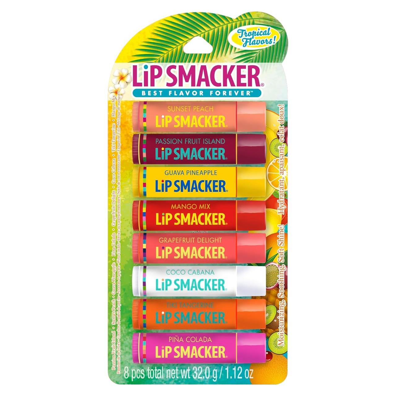 Bálsamo Labial Saborizado Lip Smacker 8 Piezas Tropicales