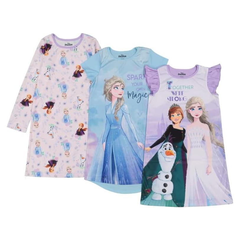 Pijamas de Noche Disney para Niñas - 3 Piezas Talla 2-8