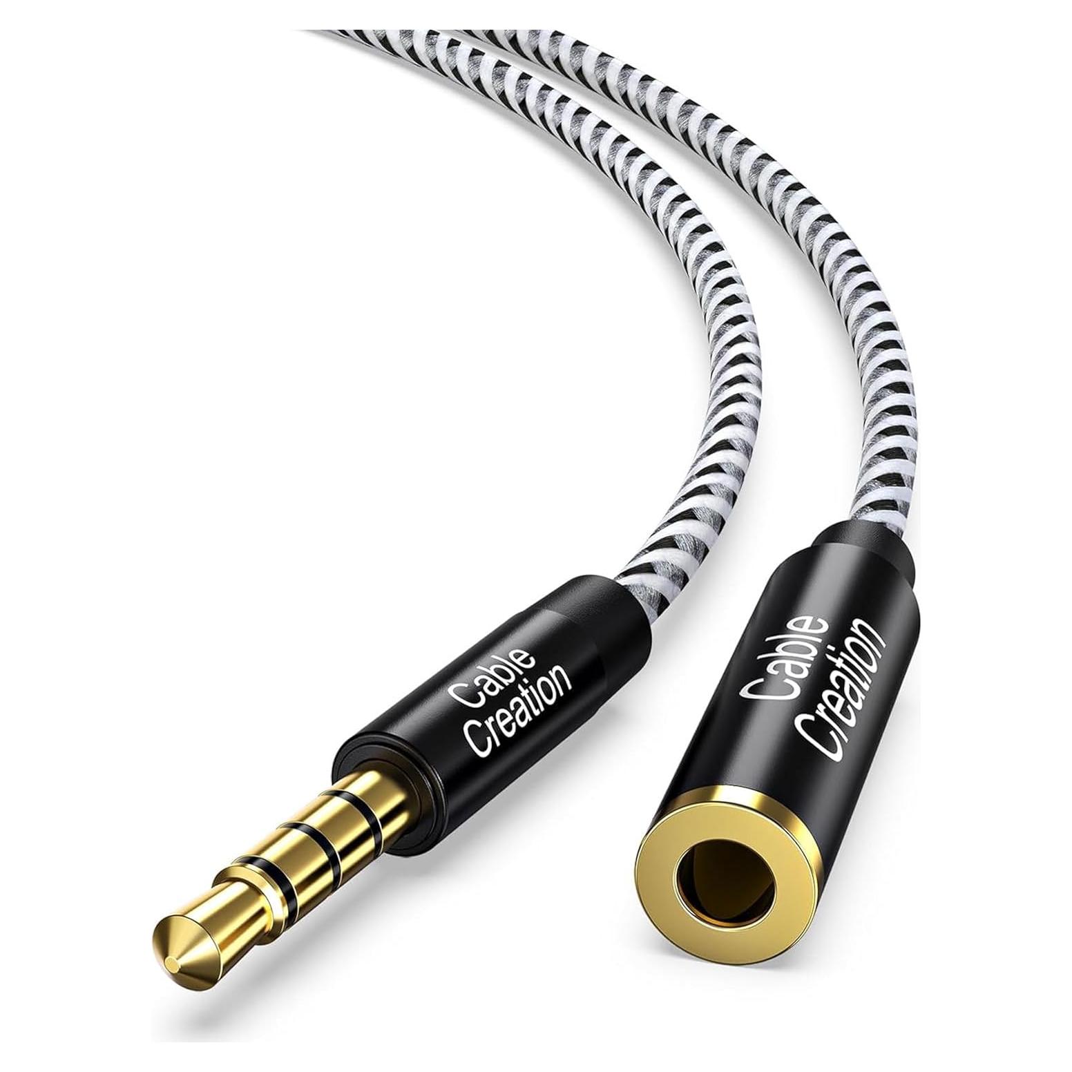 Cable de Extensión de Audio 3.5mm CableCreation 3m con Mic