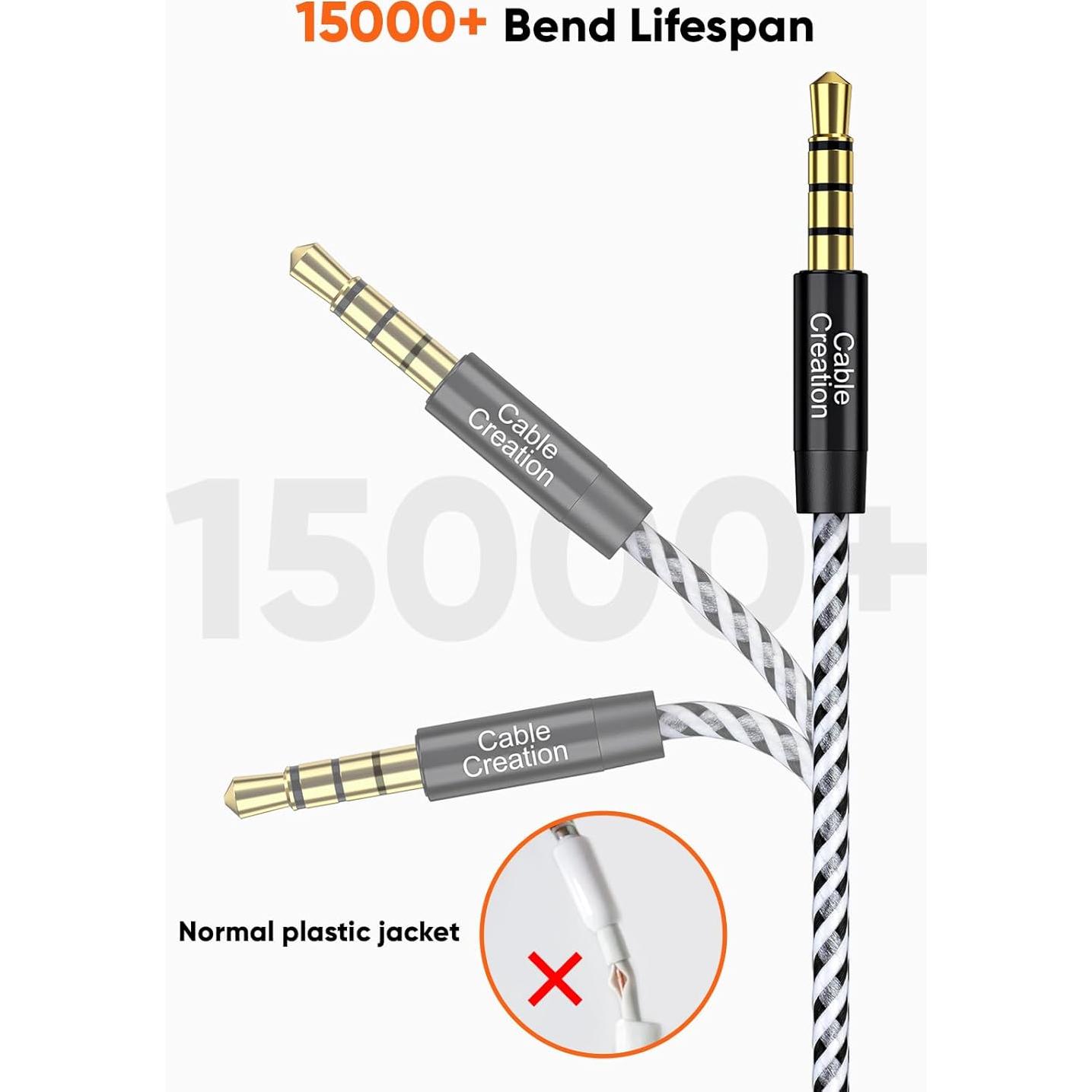 Cable de Extensión de Audio 3.5mm CableCreation 3m con Mic