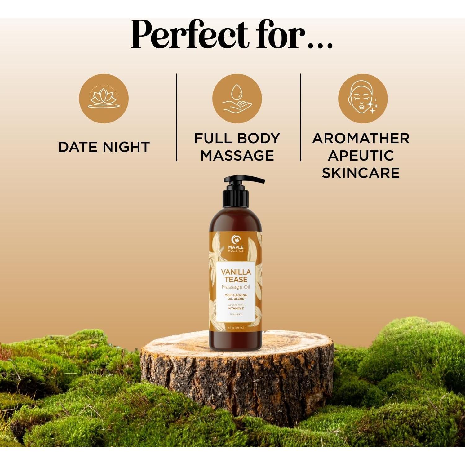 Aceite de Masaje Sensual Maple Holistics 236.6 ml Vainilla