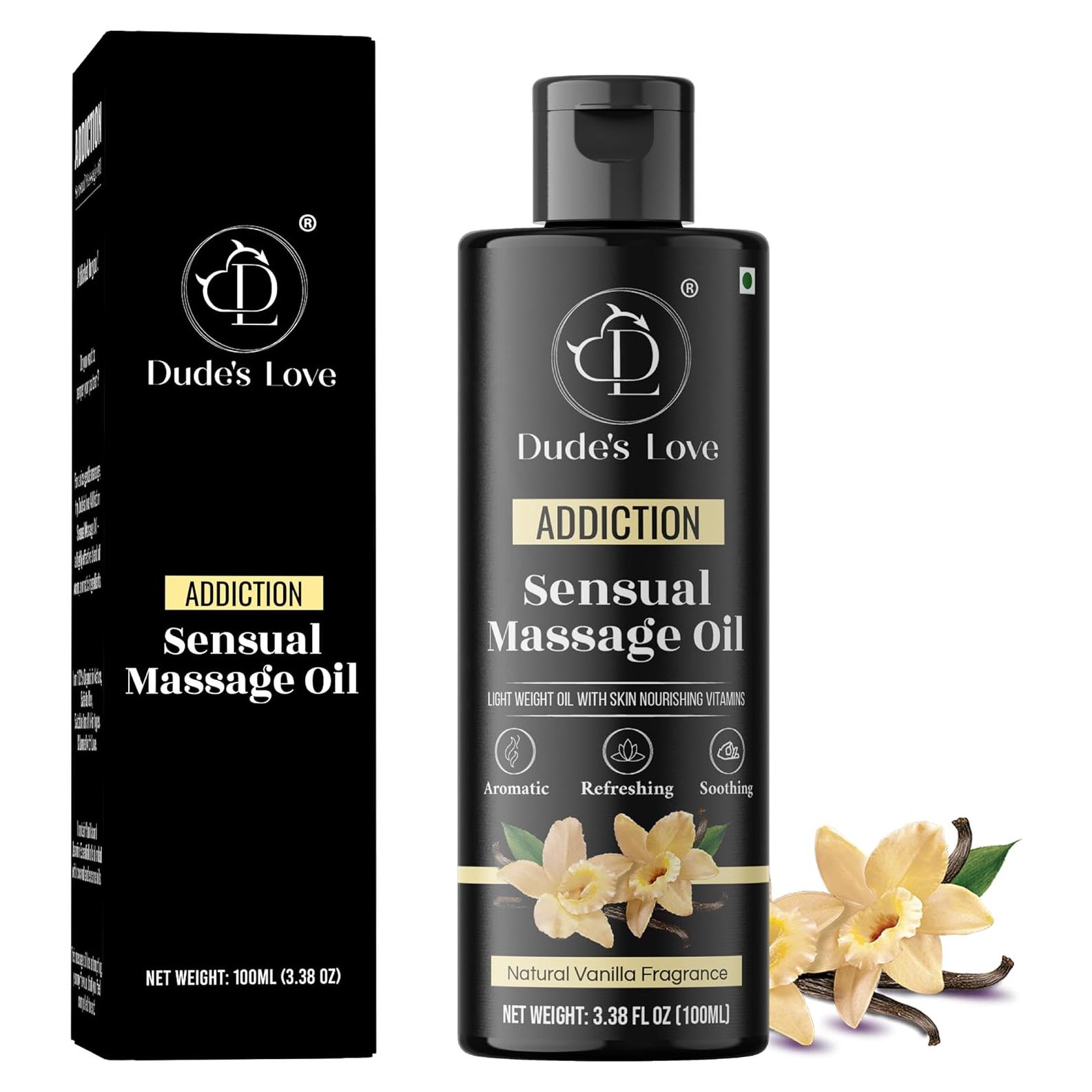 Aceite de Masaje Orgánico Vainilla Adicción 100ml - Dude's Love