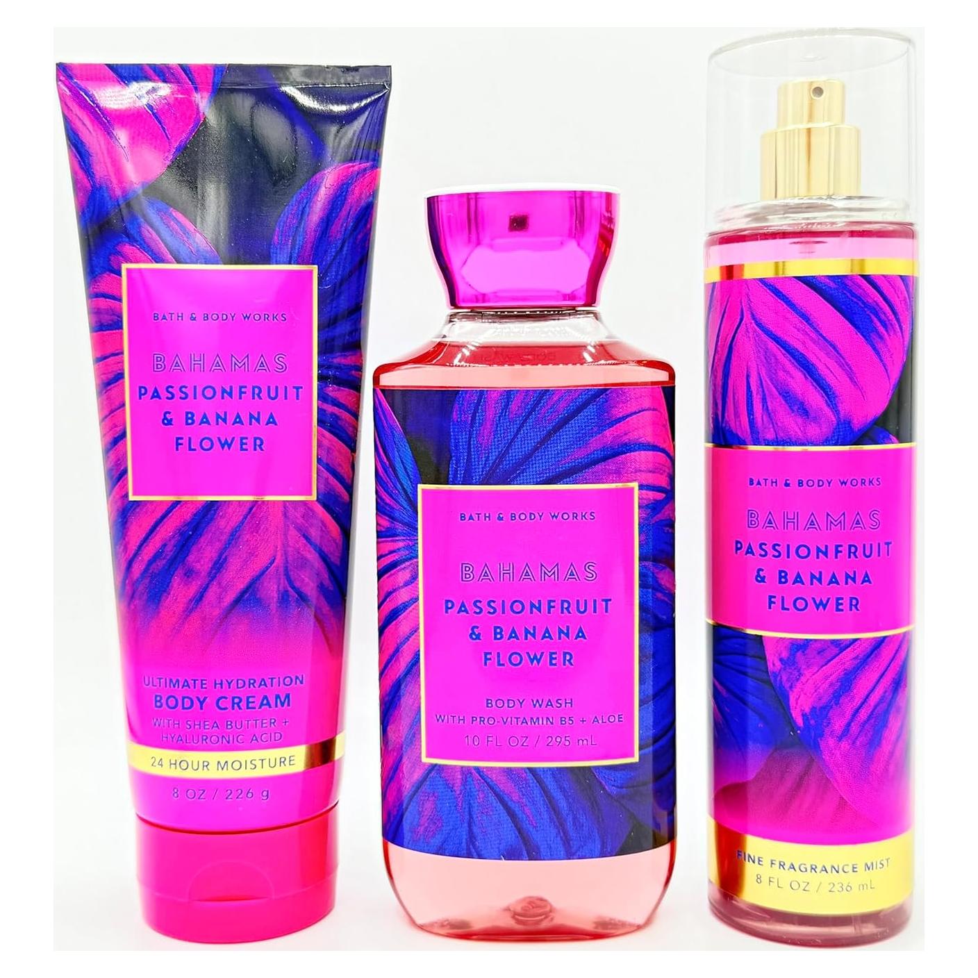 Conjunto de Baño 3 Piezas Bath & Body Works - Fruta de Pasión