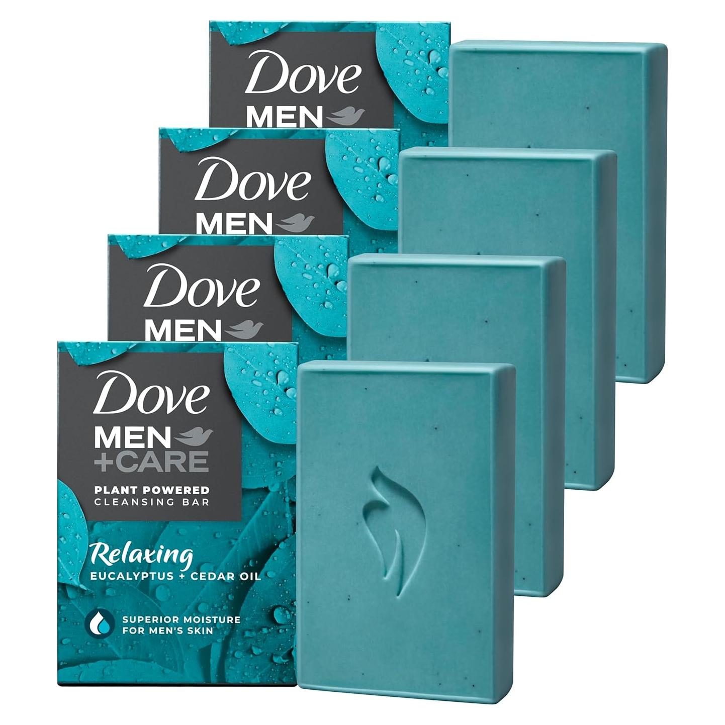 Jabón Limpiador Dove Men+Care Eucalipto 4x142g Hidratante