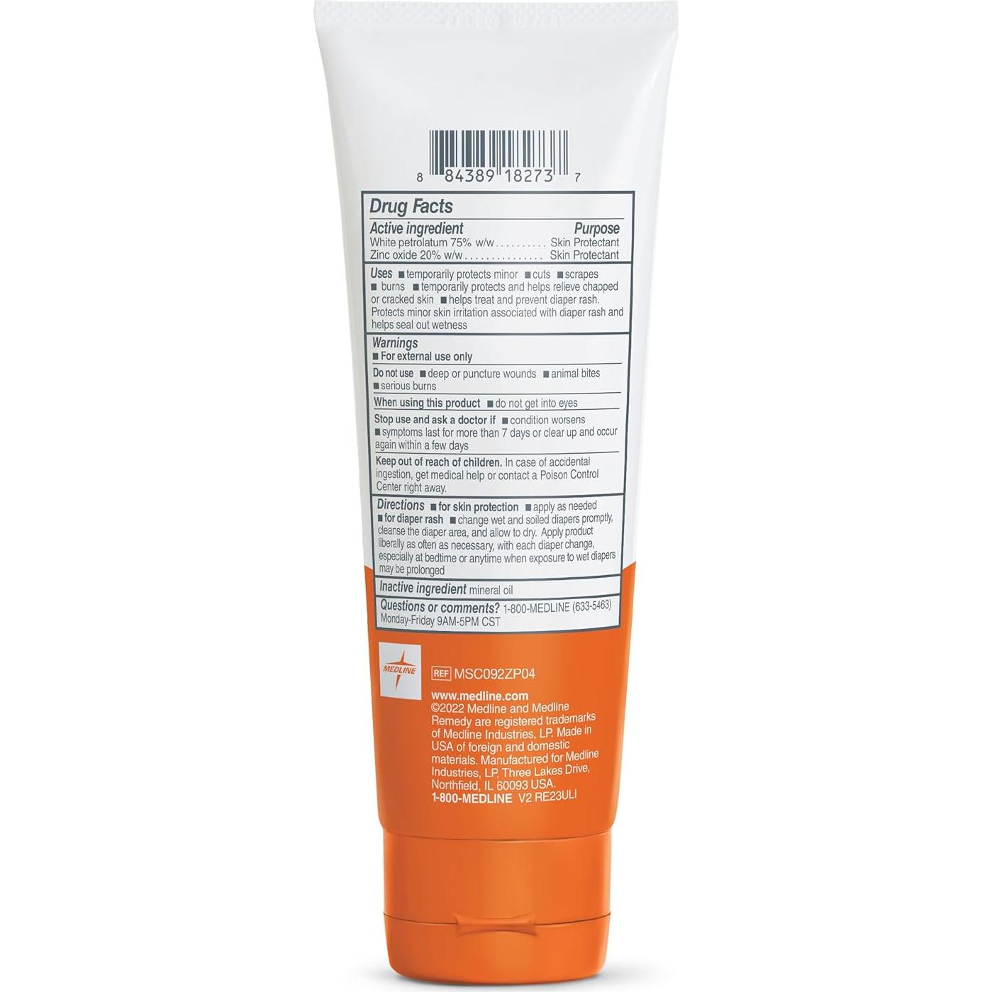 Pasta Protectora de Piel Medline Remedy 113.4g Hipoalergénica