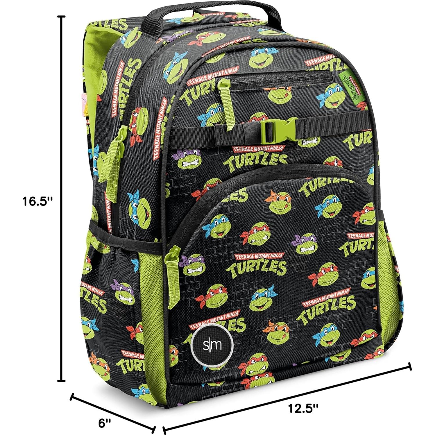 Mochila Escolar Niños Simple Modern TMNT Tortugas Unidas 18L