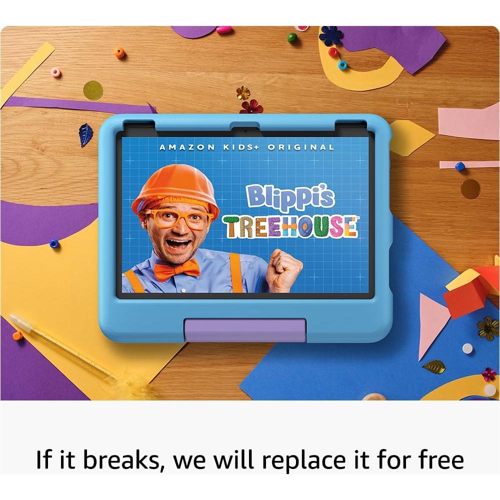 Amazon Fire HD 10 Kids tablet (newest model) ages 3-7 | Bright 10.1" HD screen with included ad-free and exclusive content, robust parental controls, 13-hr battery, 32 GB, Blue