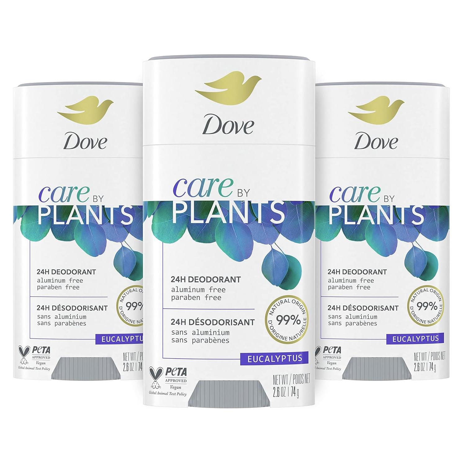 Desodorante en barra Dove Cuidado por Plantas Eucalipto 74g x3