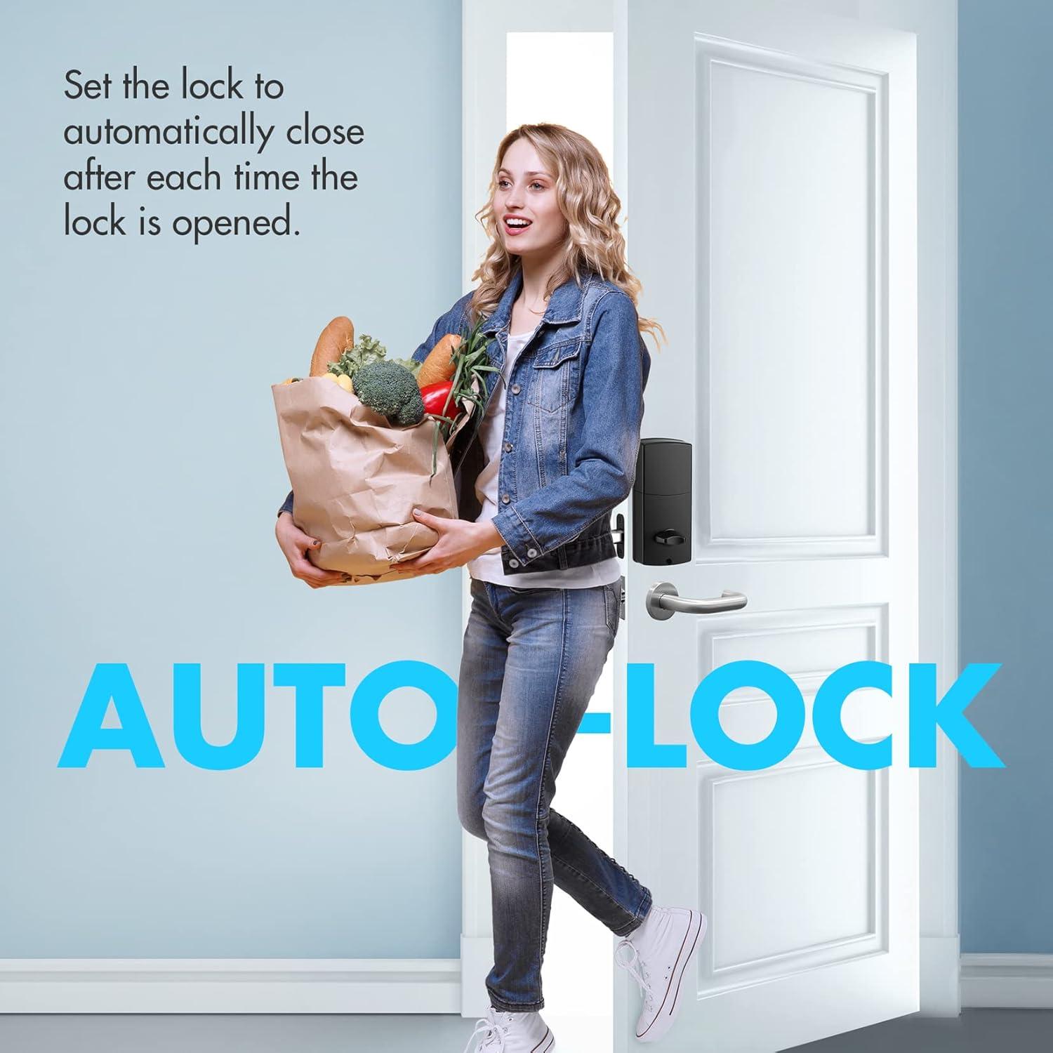 Cerradura Táctil iMagic Automática con 50 Códigos - Negro Mate