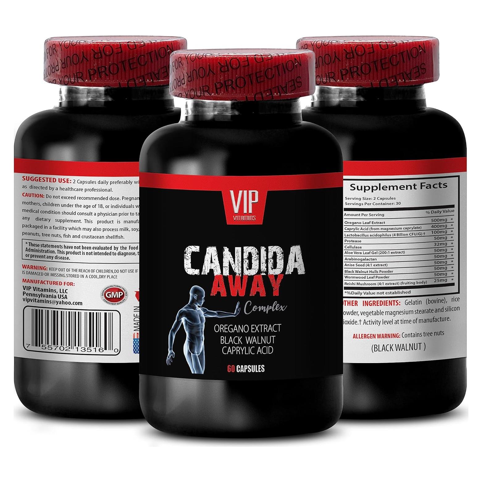 Suplemento Digestivo L.Acidophilus Complejo Candida Away 60 Cápsulas