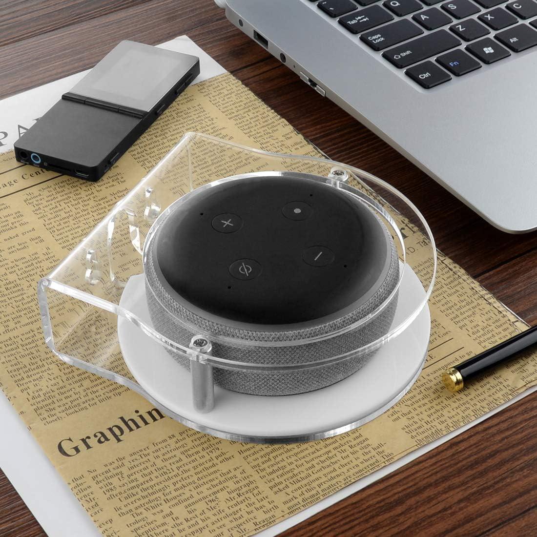 Soporte de Pared Acrílico Geekria para Echo Dot 3ra Gen Transparente