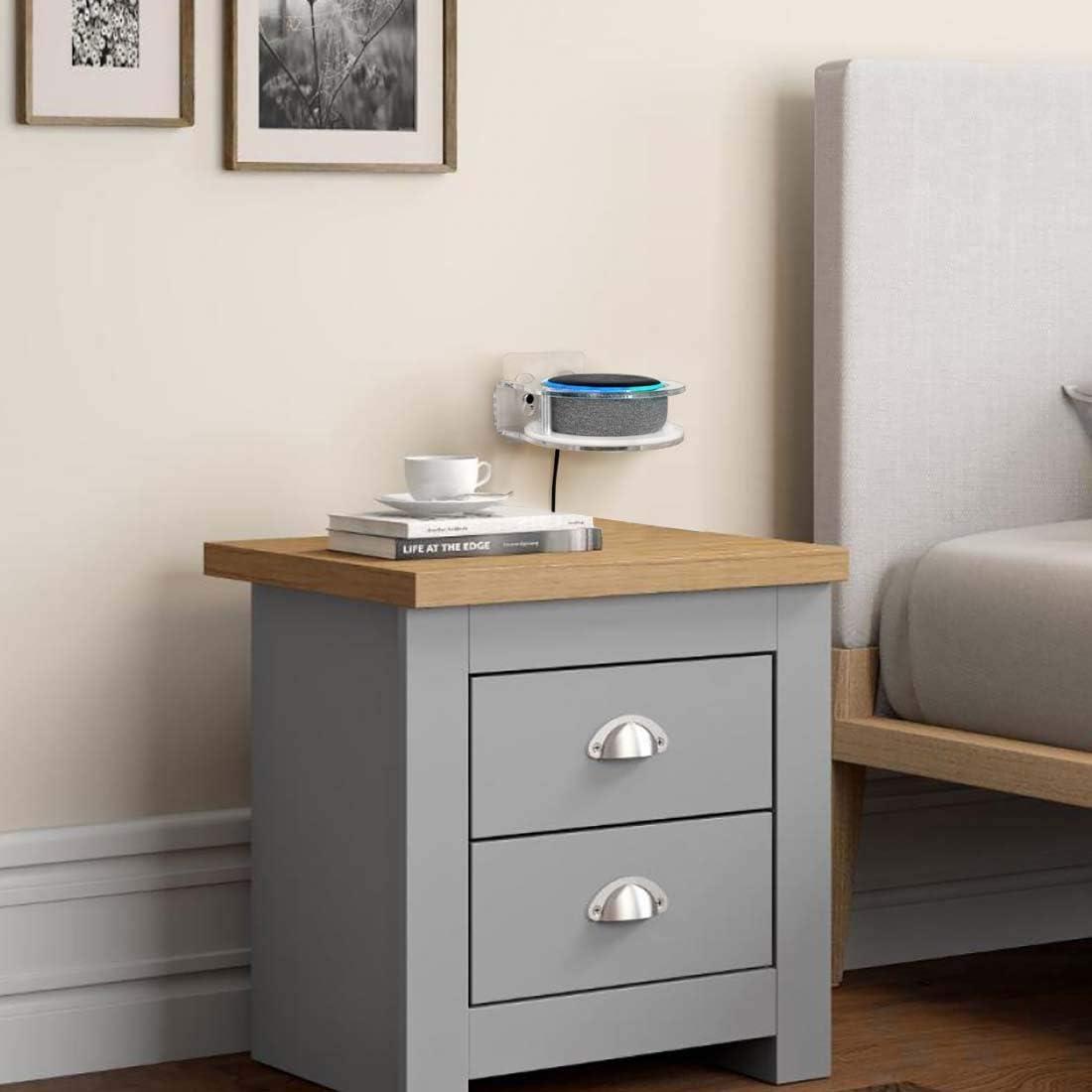 Soporte de Pared Acrílico Geekria para Echo Dot 3ra Gen Transparente