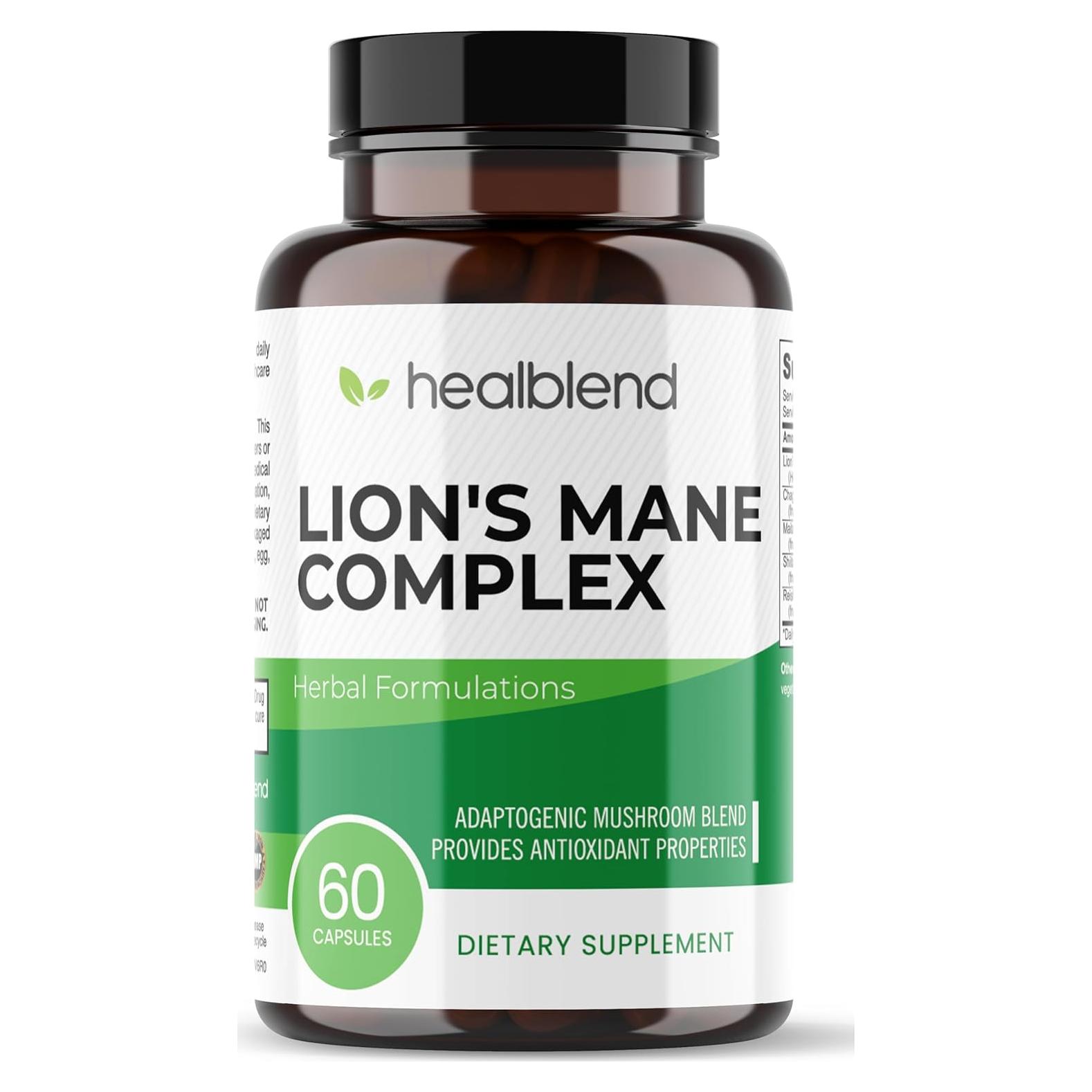 Cápsulas de Champiñón Melena de León Healblend - 60 Unidades