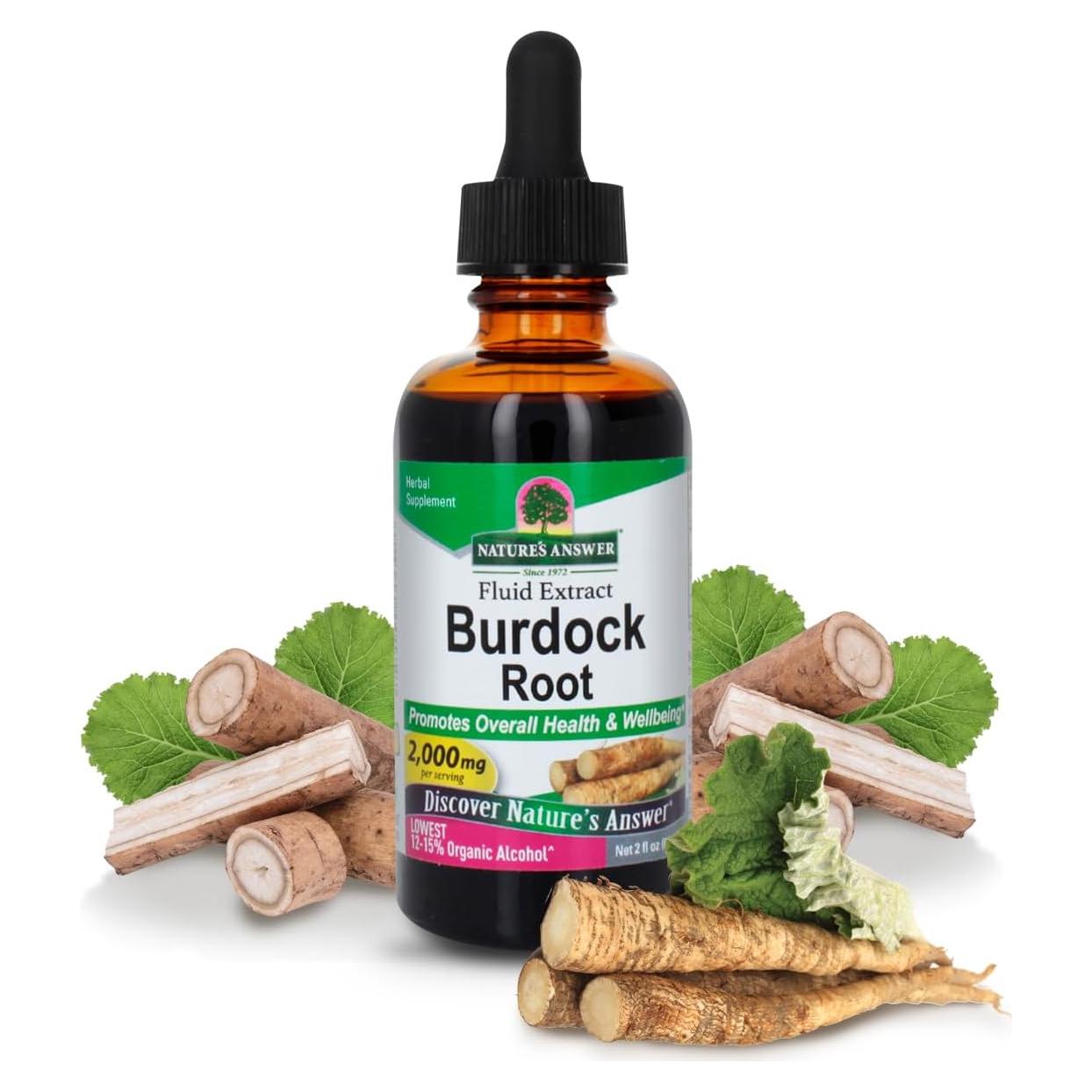 Extracto de Raíz de Bardana Nature's Answer 60ml Bajo Alcohol