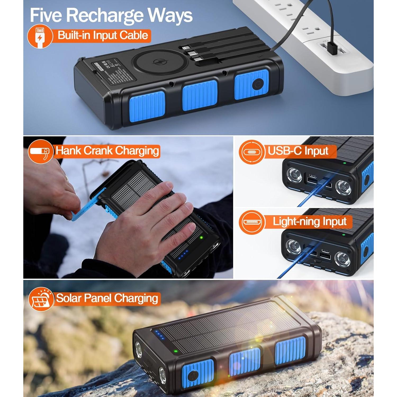 Banco de Energía GOODaaa 45800mAh Cargador Solar Inalámbrico