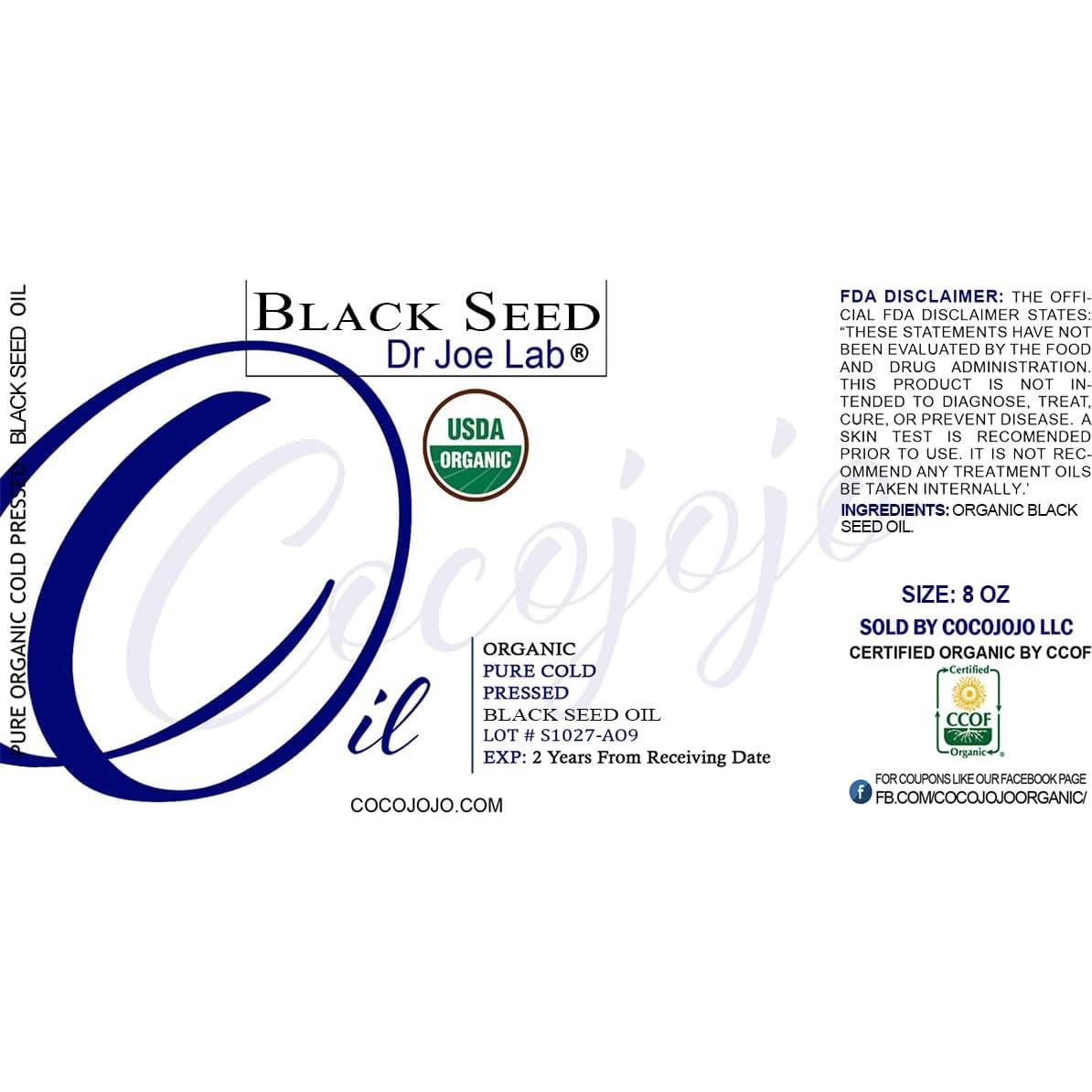 Aceite de Semilla Negra Orgánico Dr Joe Lab 236 ml Puro Natural