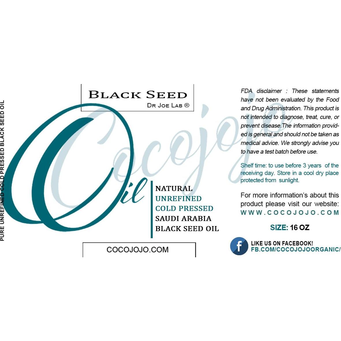 Aceite de Semilla Negra Dr Joe Lab 473 ml Puro Prensado en Frío