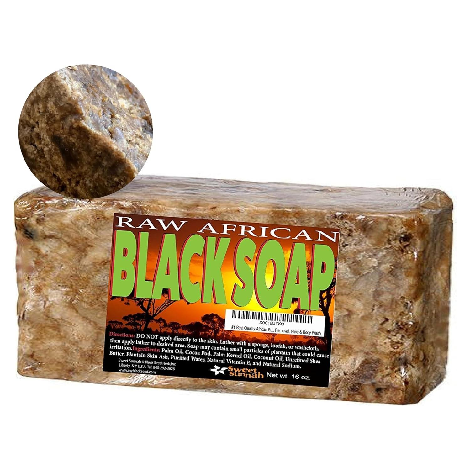 Jabón Negro Africano Premium Sweet Sunnah 450g - Hidratante Orgánico