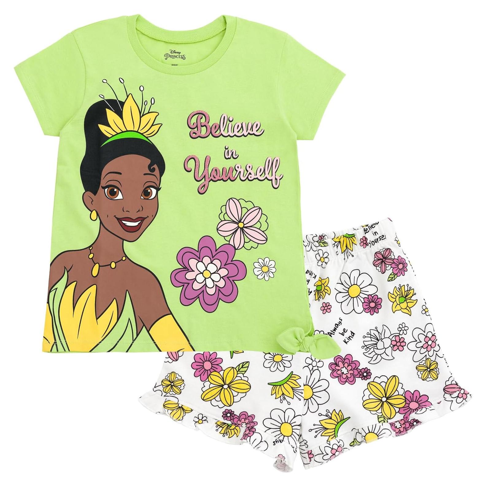 Conjunto Tiana Disney Camiseta Peplum y Pantalones Cortos